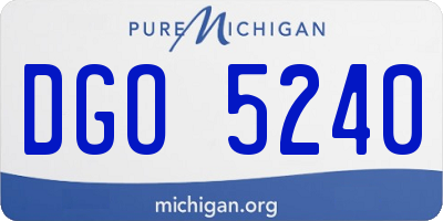MI license plate DGO5240