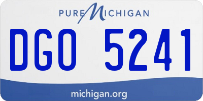 MI license plate DGO5241