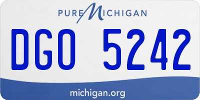 MI license plate DGO5242