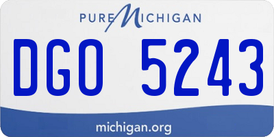 MI license plate DGO5243