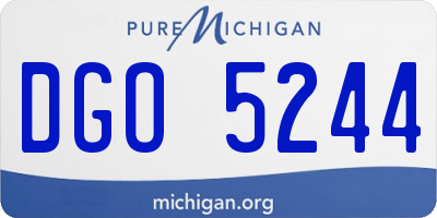 MI license plate DGO5244