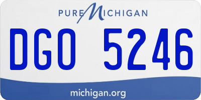 MI license plate DGO5246