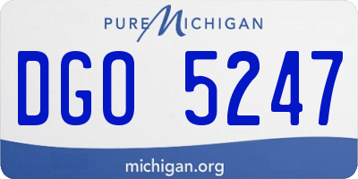 MI license plate DGO5247