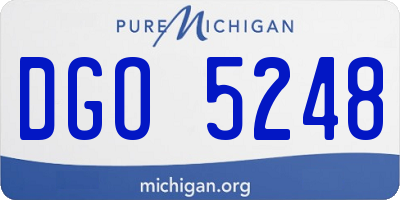 MI license plate DGO5248