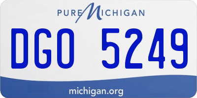 MI license plate DGO5249