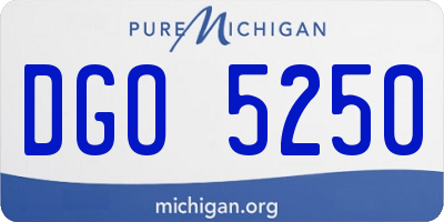 MI license plate DGO5250
