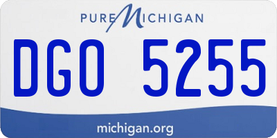 MI license plate DGO5255