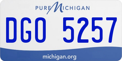 MI license plate DGO5257