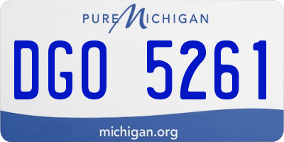 MI license plate DGO5261