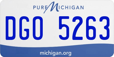 MI license plate DGO5263