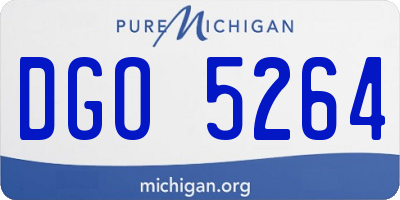 MI license plate DGO5264