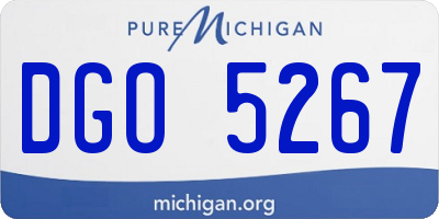 MI license plate DGO5267