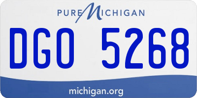 MI license plate DGO5268