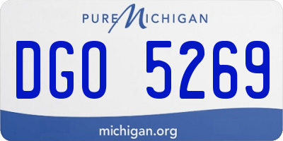 MI license plate DGO5269