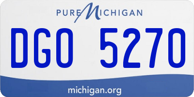 MI license plate DGO5270