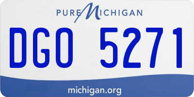 MI license plate DGO5271