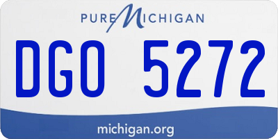 MI license plate DGO5272