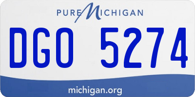 MI license plate DGO5274