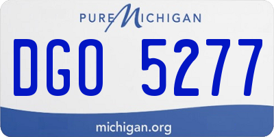 MI license plate DGO5277