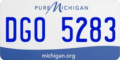 MI license plate DGO5283