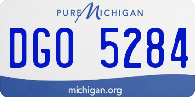 MI license plate DGO5284