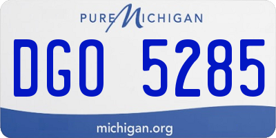 MI license plate DGO5285