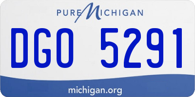 MI license plate DGO5291