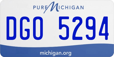 MI license plate DGO5294