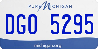 MI license plate DGO5295