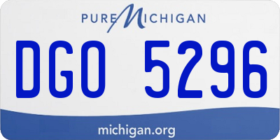 MI license plate DGO5296