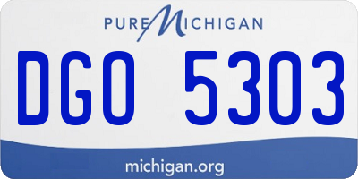 MI license plate DGO5303
