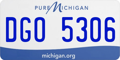 MI license plate DGO5306