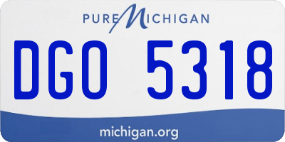 MI license plate DGO5318