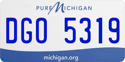 MI license plate DGO5319