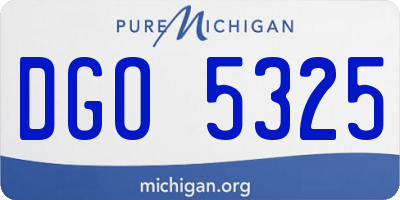 MI license plate DGO5325
