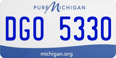 MI license plate DGO5330