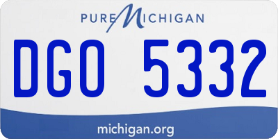 MI license plate DGO5332