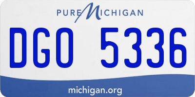 MI license plate DGO5336
