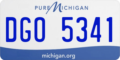 MI license plate DGO5341