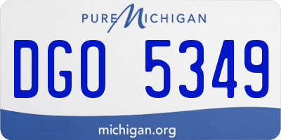MI license plate DGO5349