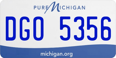 MI license plate DGO5356