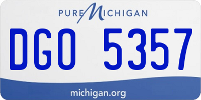 MI license plate DGO5357