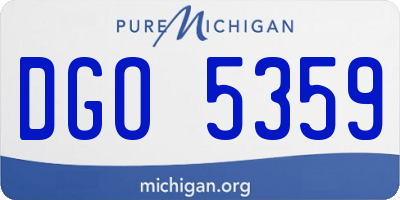 MI license plate DGO5359