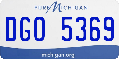 MI license plate DGO5369