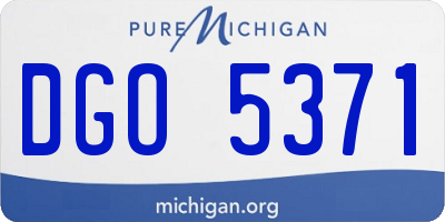 MI license plate DGO5371