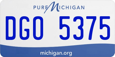 MI license plate DGO5375