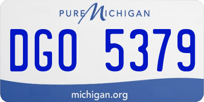 MI license plate DGO5379
