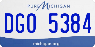 MI license plate DGO5384