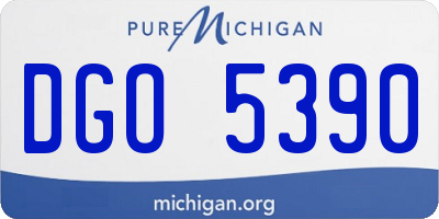 MI license plate DGO5390