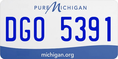 MI license plate DGO5391